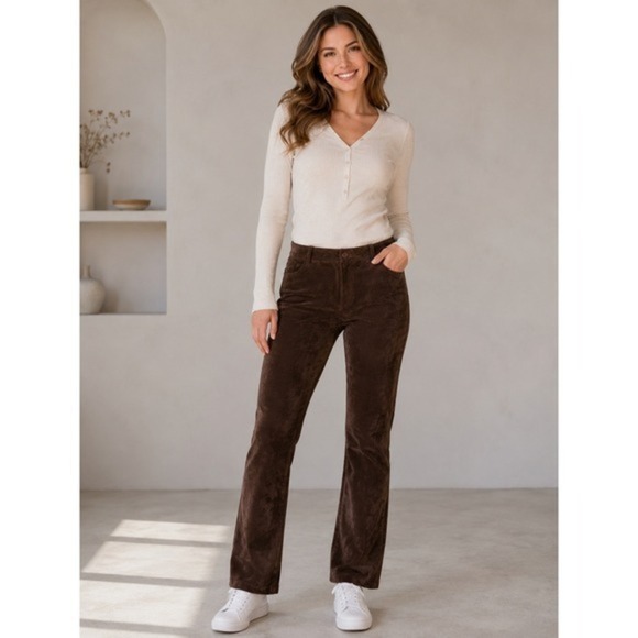 Saks Fifth Avenue Jackets & Blazers - Saks Fifth Avenue Real Clothes 100% Genuine Leather Brown Pants Size 12
